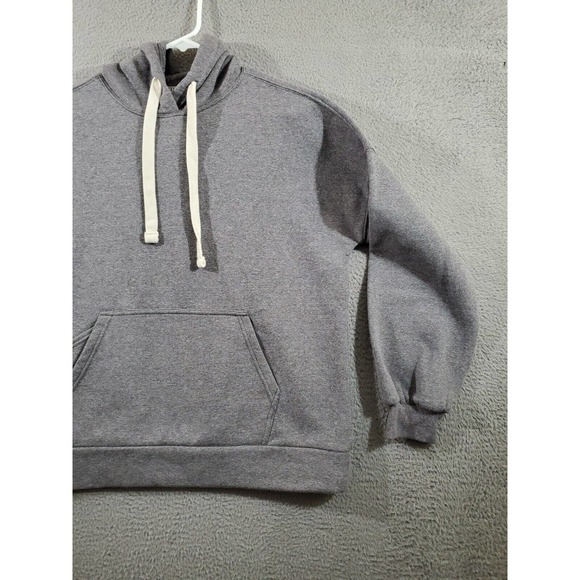 Zenana Hoodie Womens Medium‎ Gray Solid Long Sleeve Pullover Sweater OT-35033 - Picture 4 of 9